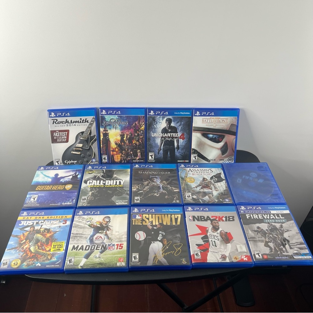 PlayStation 4 PS4 Bundle Lot of 14 Games (Kingdom Hearts Uncharted Star Wars)